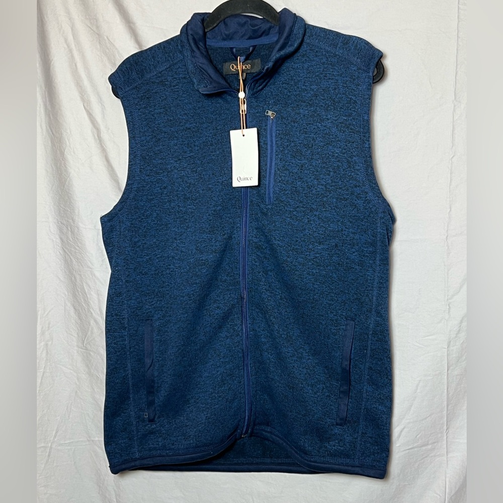 Quince Recycled Sweater Fleece Navy Vest